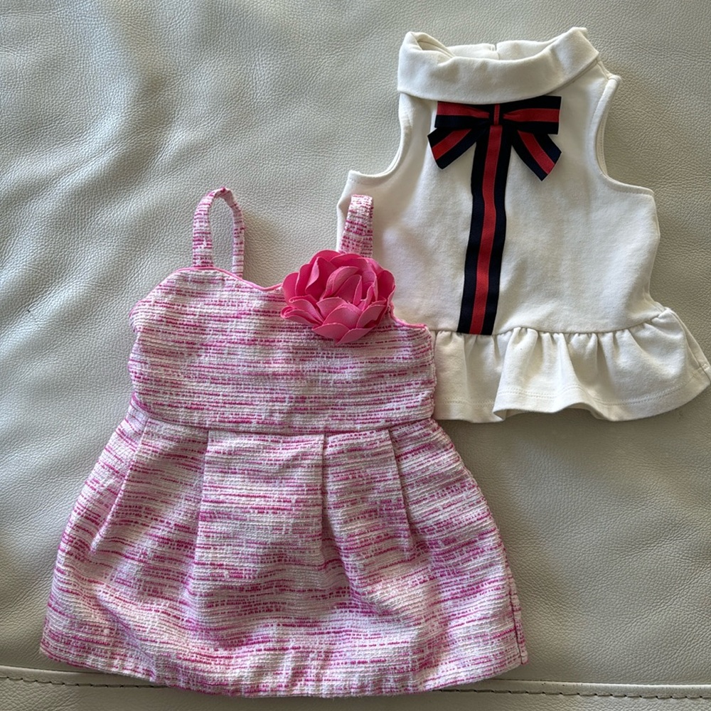 Janie and Jack baby Girl Dress and Shirt Bundle